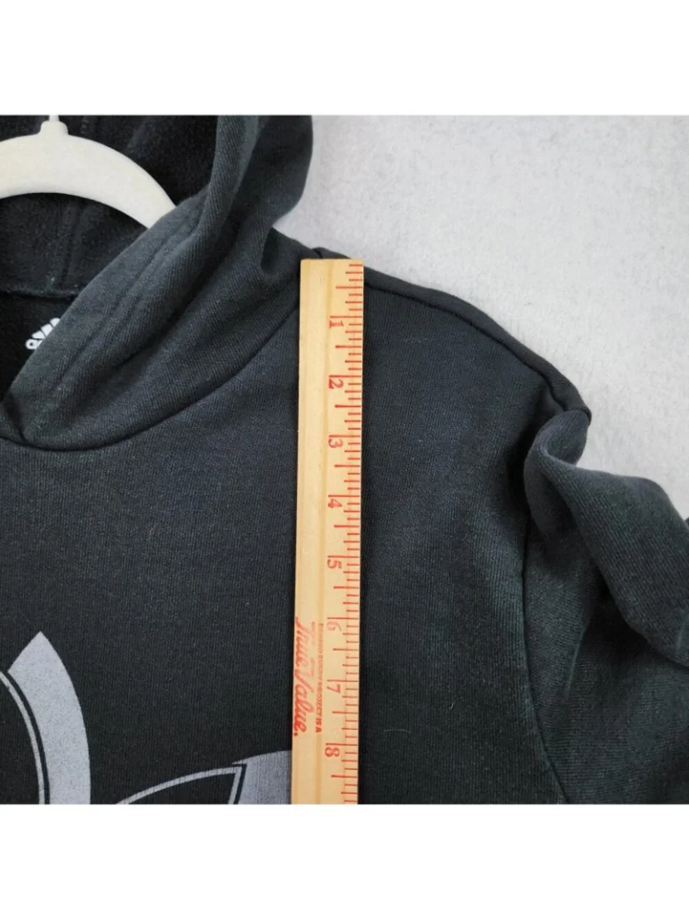 Adidas Sweater Mens Medium Washed Black Trefoil Hoodie Pullover Sweatshirt